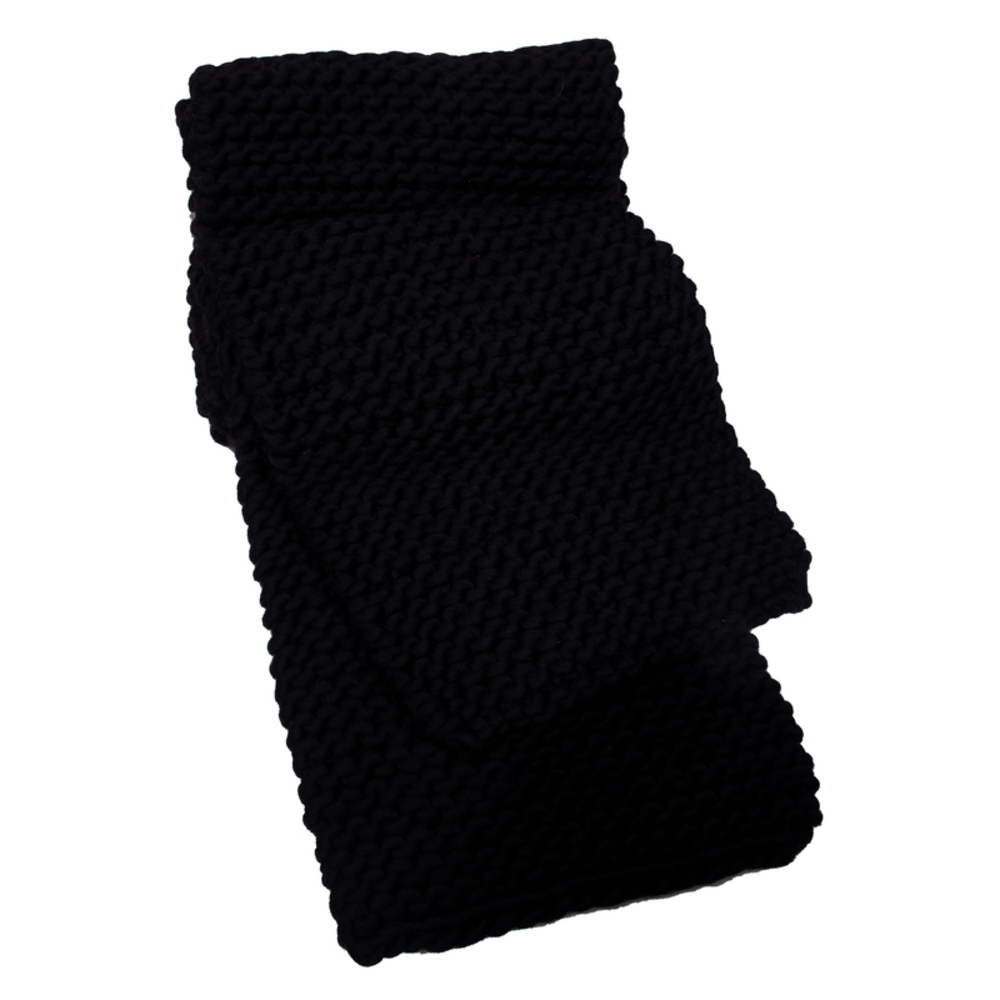 WOOL AND THE GANG BLACK KNIT SCARF | MENS SIZE 300CM